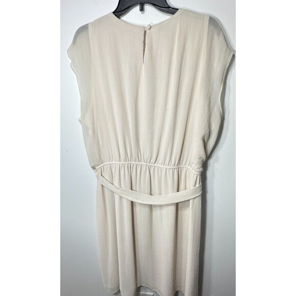 Emma & Michele Dress Size 20W Ruffle Front Belted Lined Classy Polyester - Picture 5 of 11